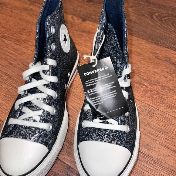 Converse Black and White Speckled High-Tops - Picture 7 of 7